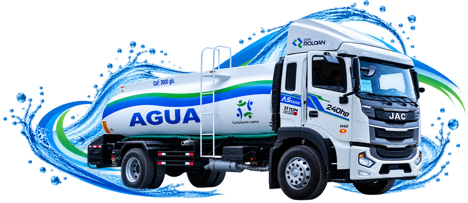 Tanquero de distribución de agua de Grupo Yorec